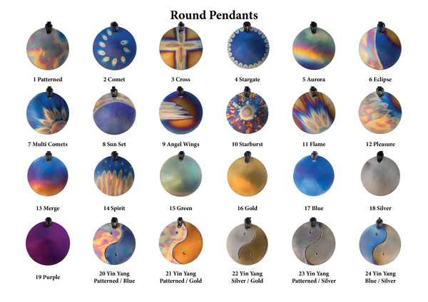 Round Tesla Pendants Colours