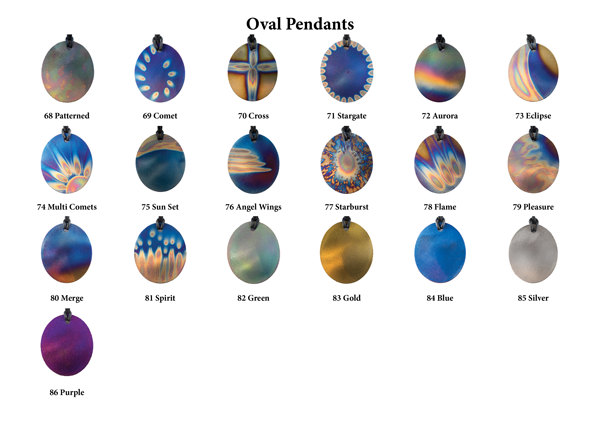 Oval Tesla Pendant Colours